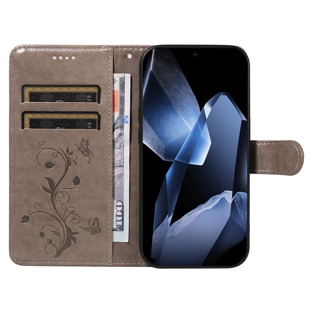 Flowers knížkové pouzdro na OnePlus 13 - šedé