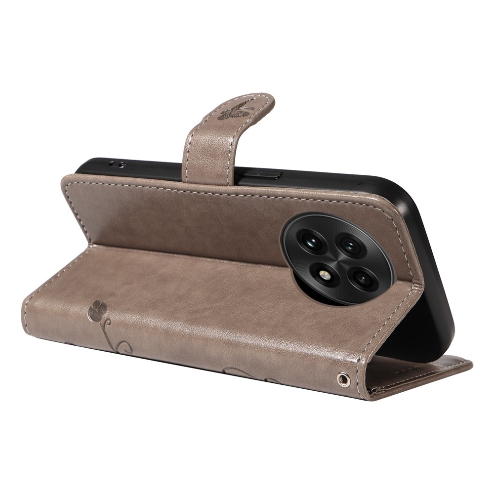 Flowers knížkové pouzdro na OnePlus 13 - šedé