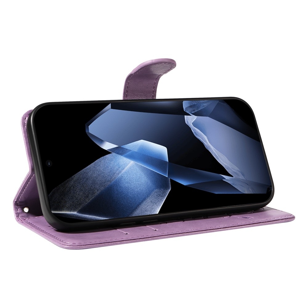 Flowers knížkové pouzdro na OnePlus 13 - světlefialové