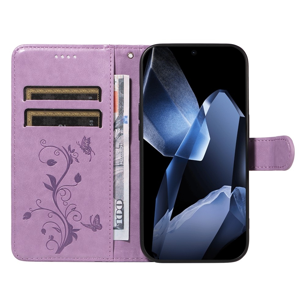 Flowers knížkové pouzdro na OnePlus 13 - světlefialové