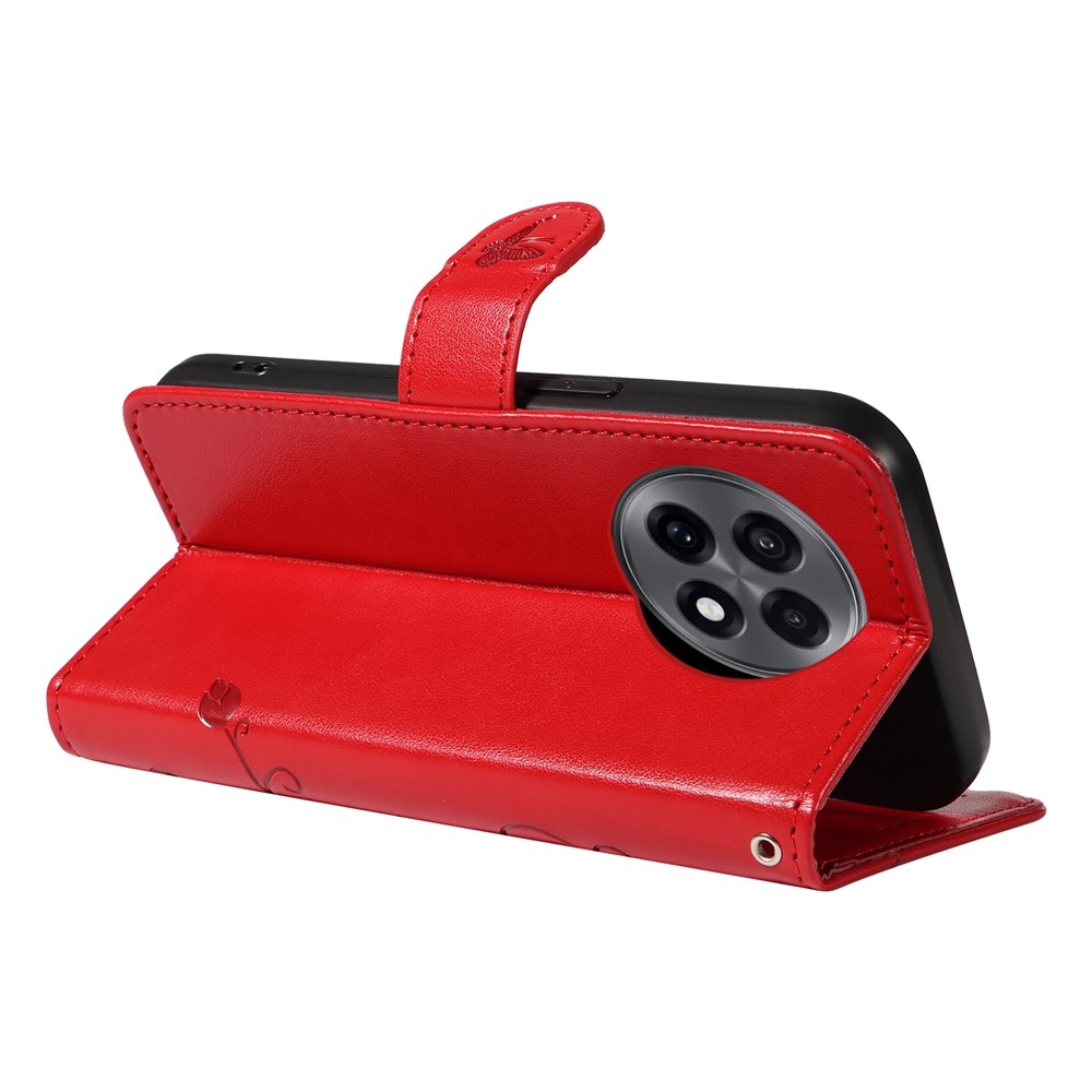 Flowers knížkové pouzdro na OnePlus 13R 5G - červené