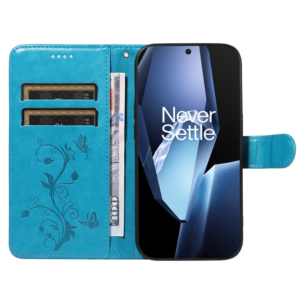 Flowers knížkové pouzdro na OnePlus 13R 5G - modré