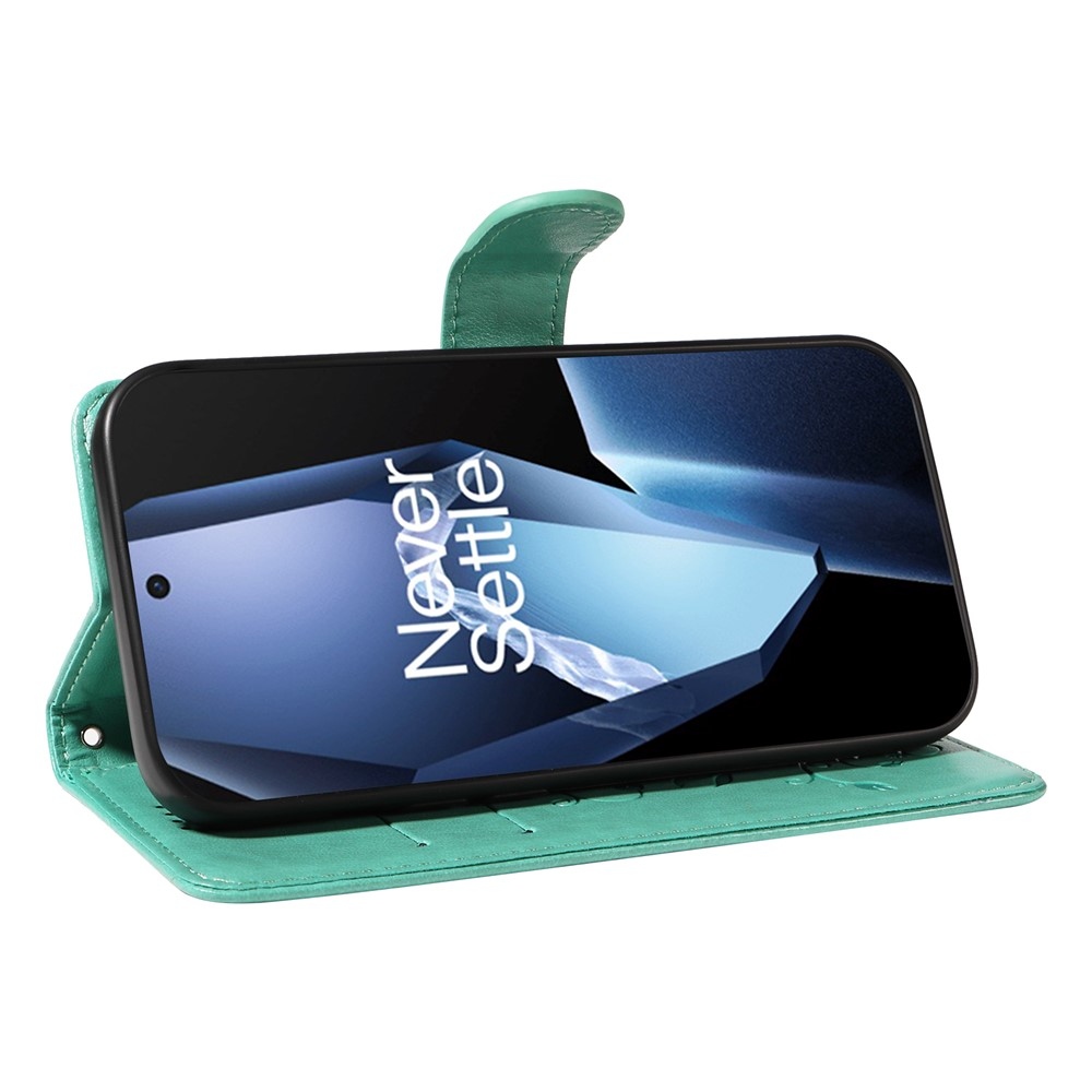 Flowers knížkové pouzdro na OnePlus 13R 5G - modrozelené