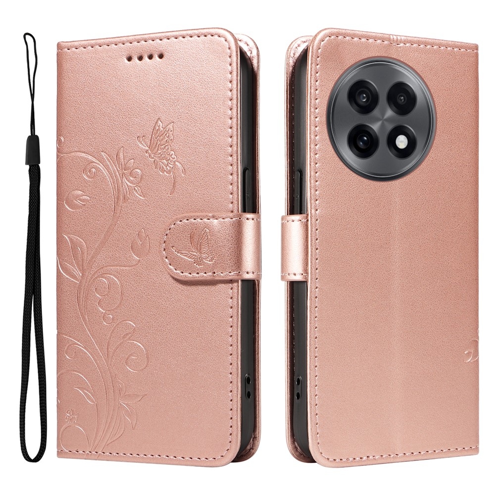 Flowers knížkové pouzdro na OnePlus 13R 5G - růžovozlaté