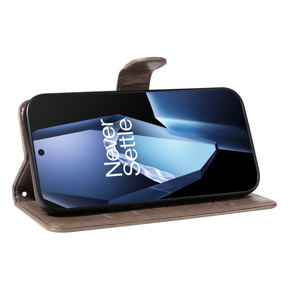 Flowers knížkové pouzdro na OnePlus 13R 5G - šedé