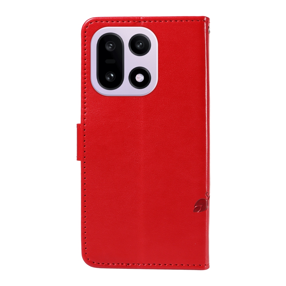 Flowers knížkové pouzdro na OnePlus 15 5G - červené