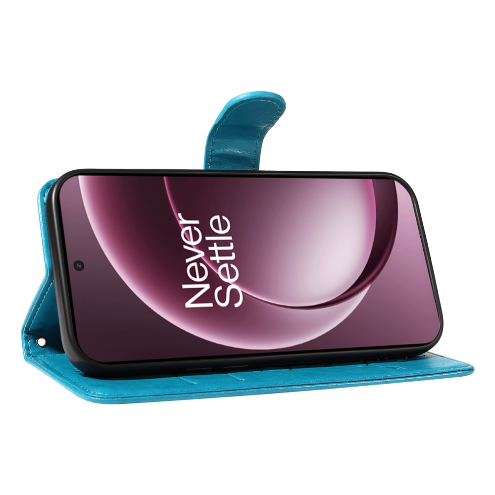 Flowers knížkové pouzdro na OnePlus 15 5G - modré