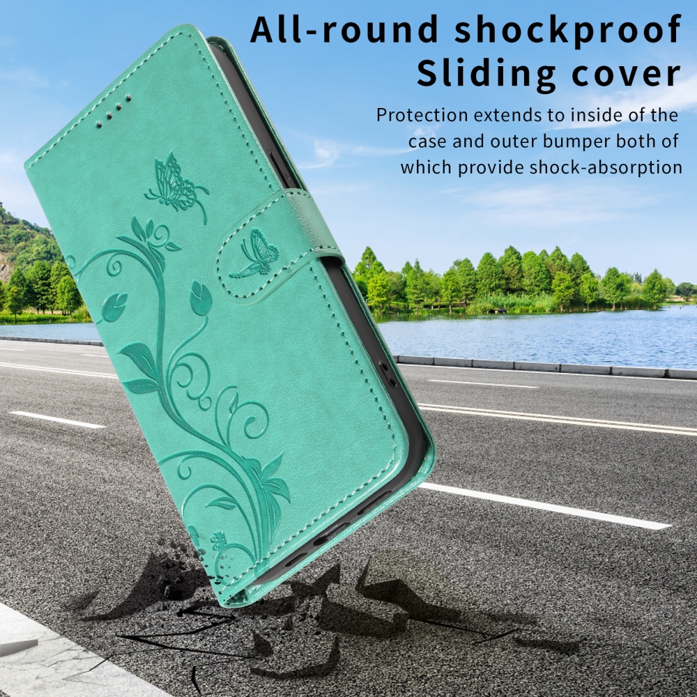 Flowers knížkové pouzdro na OnePlus 15 5G - modrozelené