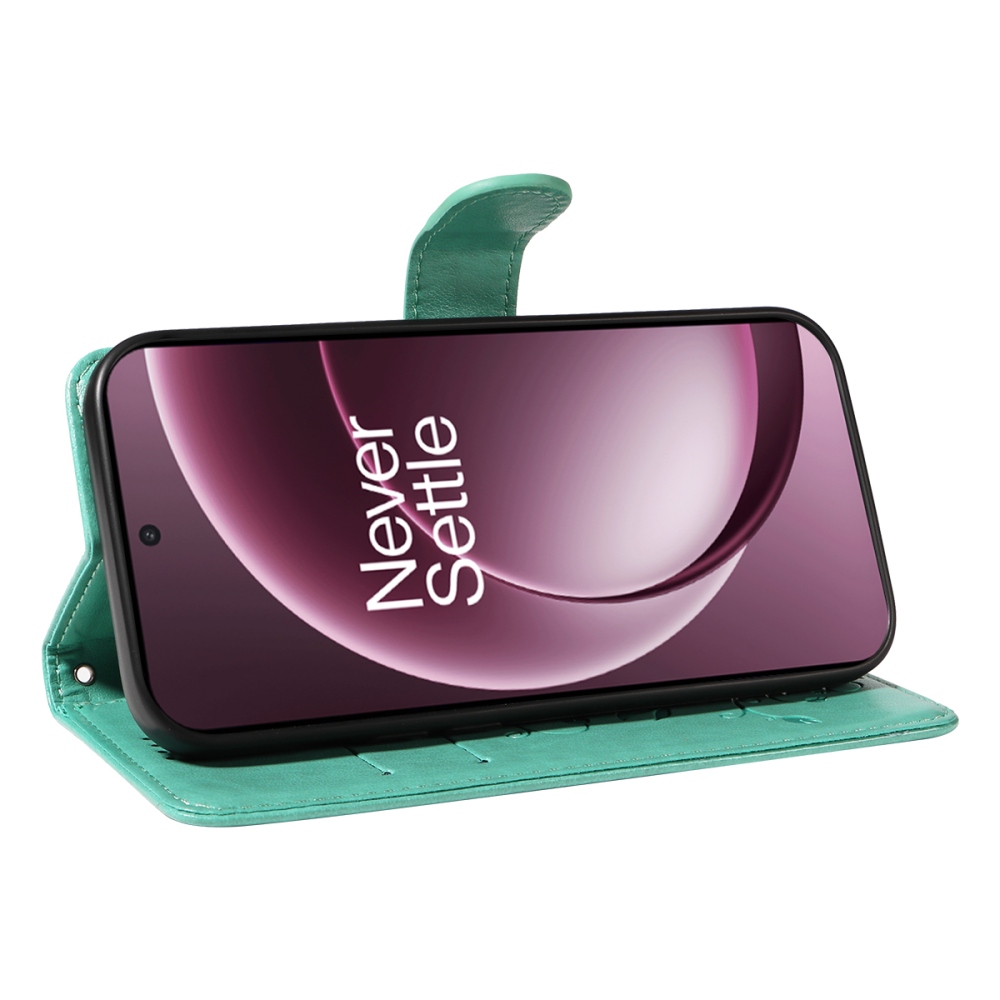 Flowers knížkové pouzdro na OnePlus 15 5G - modrozelené