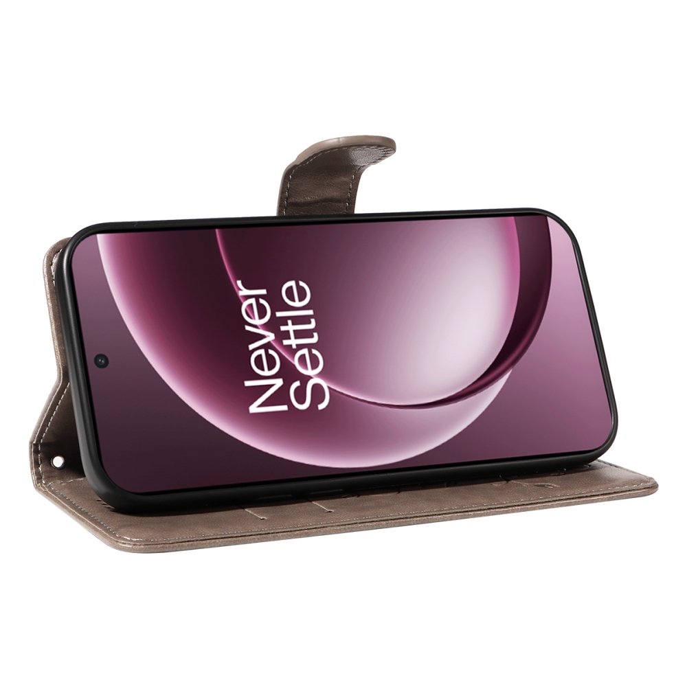 Flowers knížkové pouzdro na OnePlus 15 5G - šedé