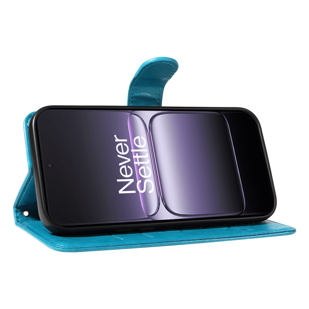 Flowers knížkové pouzdro na OnePlus Nord 5 5G - modré