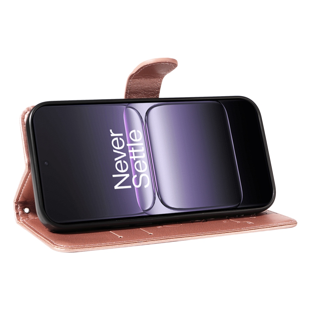 Flowers knížkové pouzdro na OnePlus Nord 5 5G - růžovozlaté