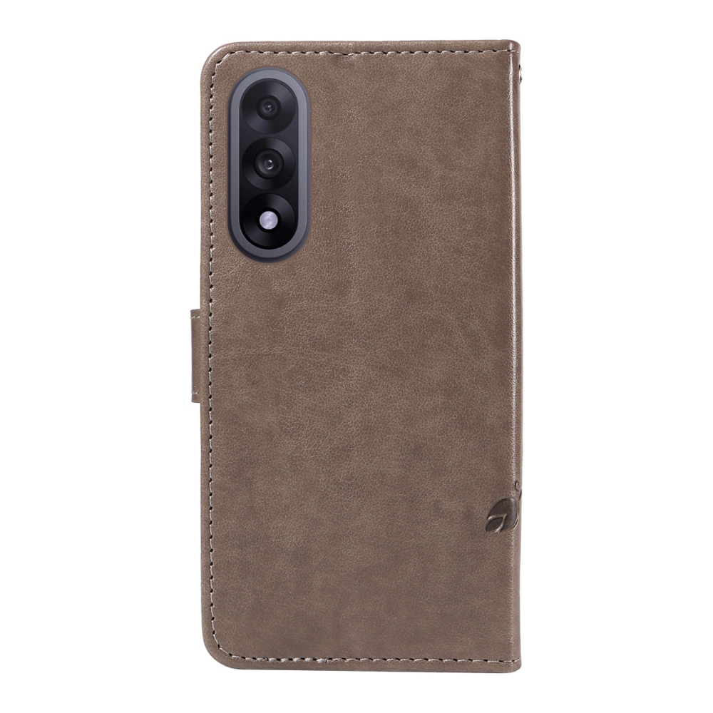 Flowers knížkové pouzdro na OnePlus Nord 5 5G - šedé