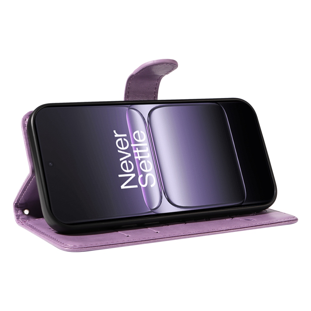 Flowers knížkové pouzdro na OnePlus Nord 5 5G - světlefialové