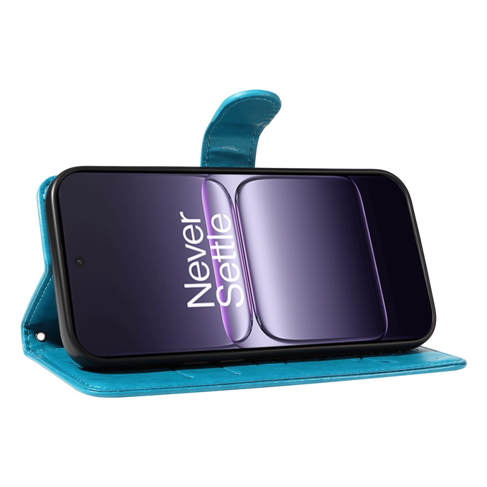 Flowers knížkové pouzdro na OnePlus Nord CE5 5G - modré