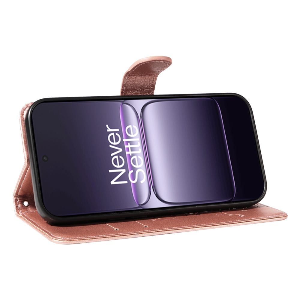 Flowers knížkové pouzdro na OnePlus Nord CE5 5G - růžovozlaté