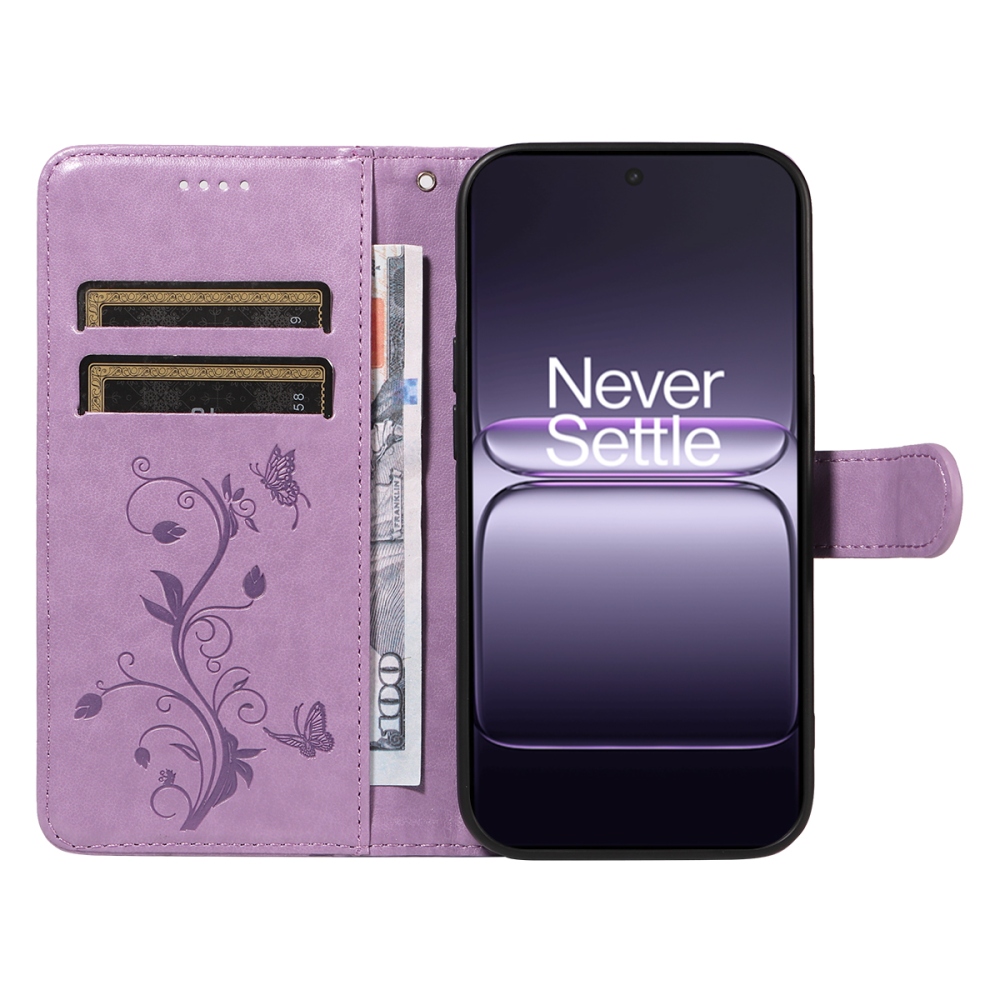 Flowers knížkové pouzdro na OnePlus Nord CE5 5G - světlefialové