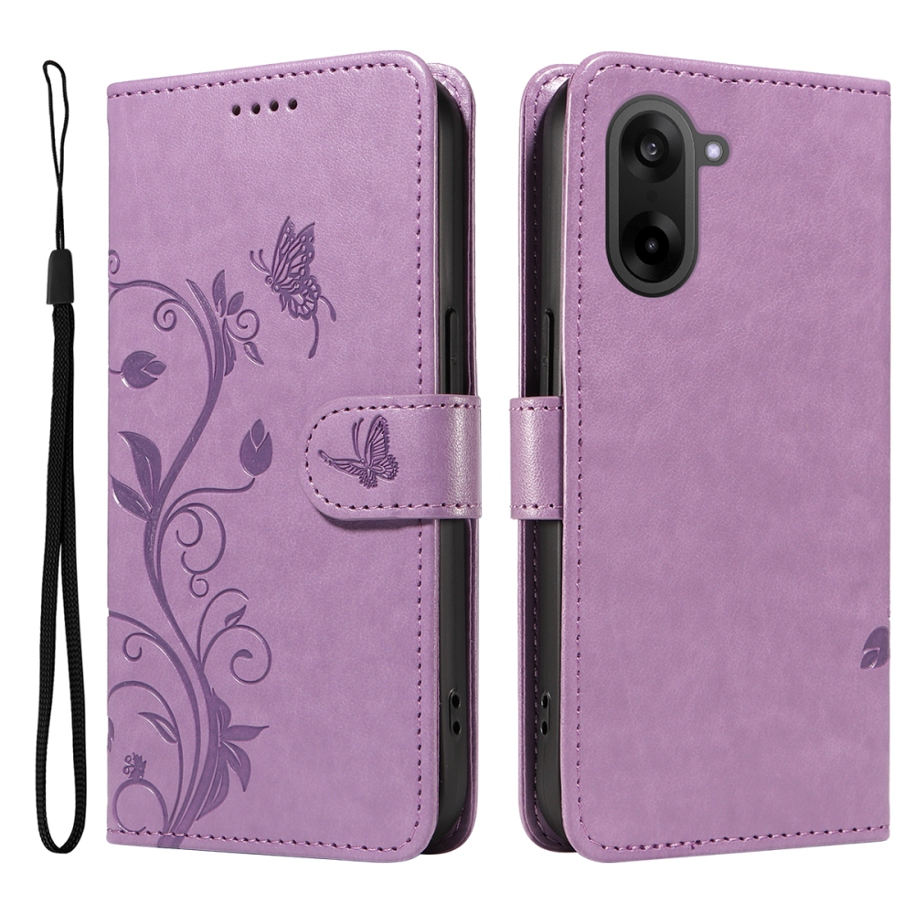 Flowers knížkové pouzdro na OnePlus Nord CE5 5G - světlefialové