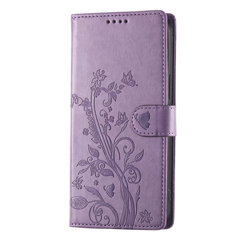Flowers knížkové pouzdro na Oppo Reno 16 FS 5G - fialové