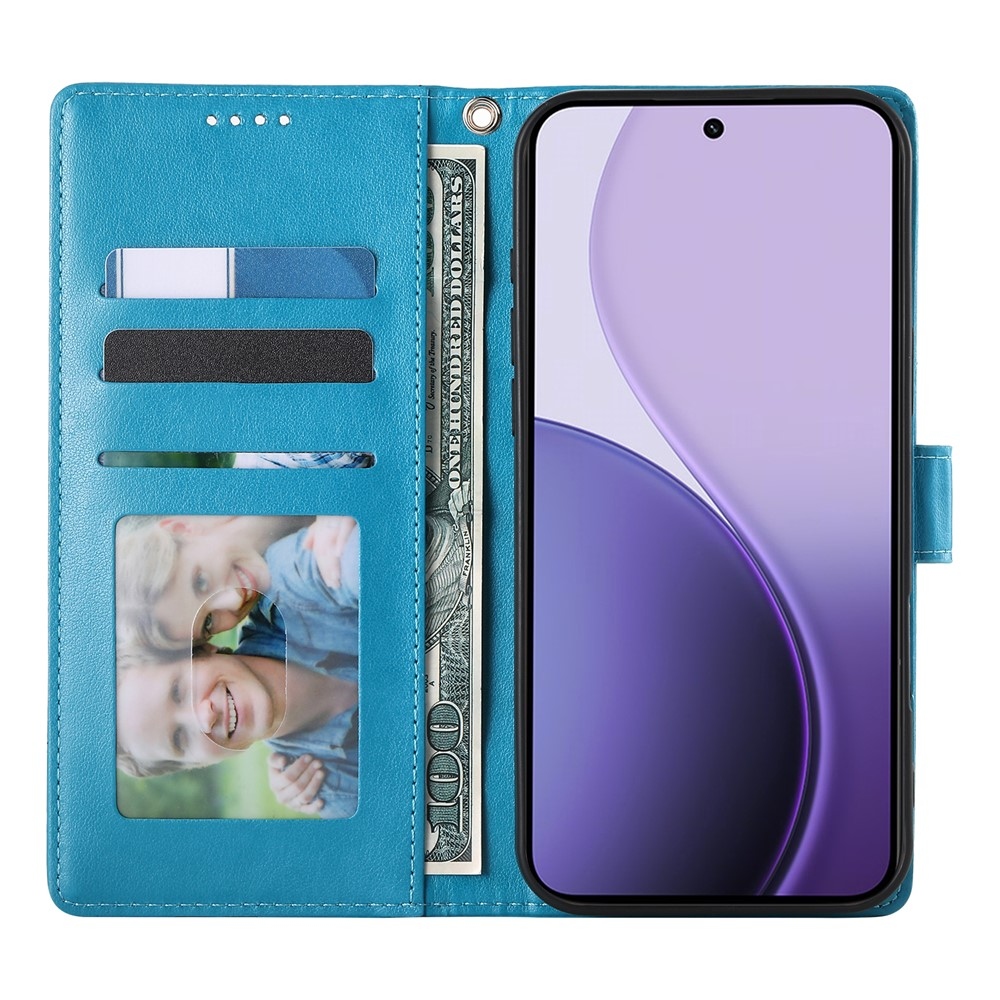 Flowers knížkové pouzdro na Realme 16 5G - modré