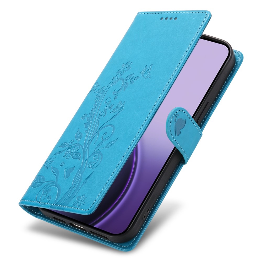 Flowers knížkové pouzdro na Realme 16 5G - modré