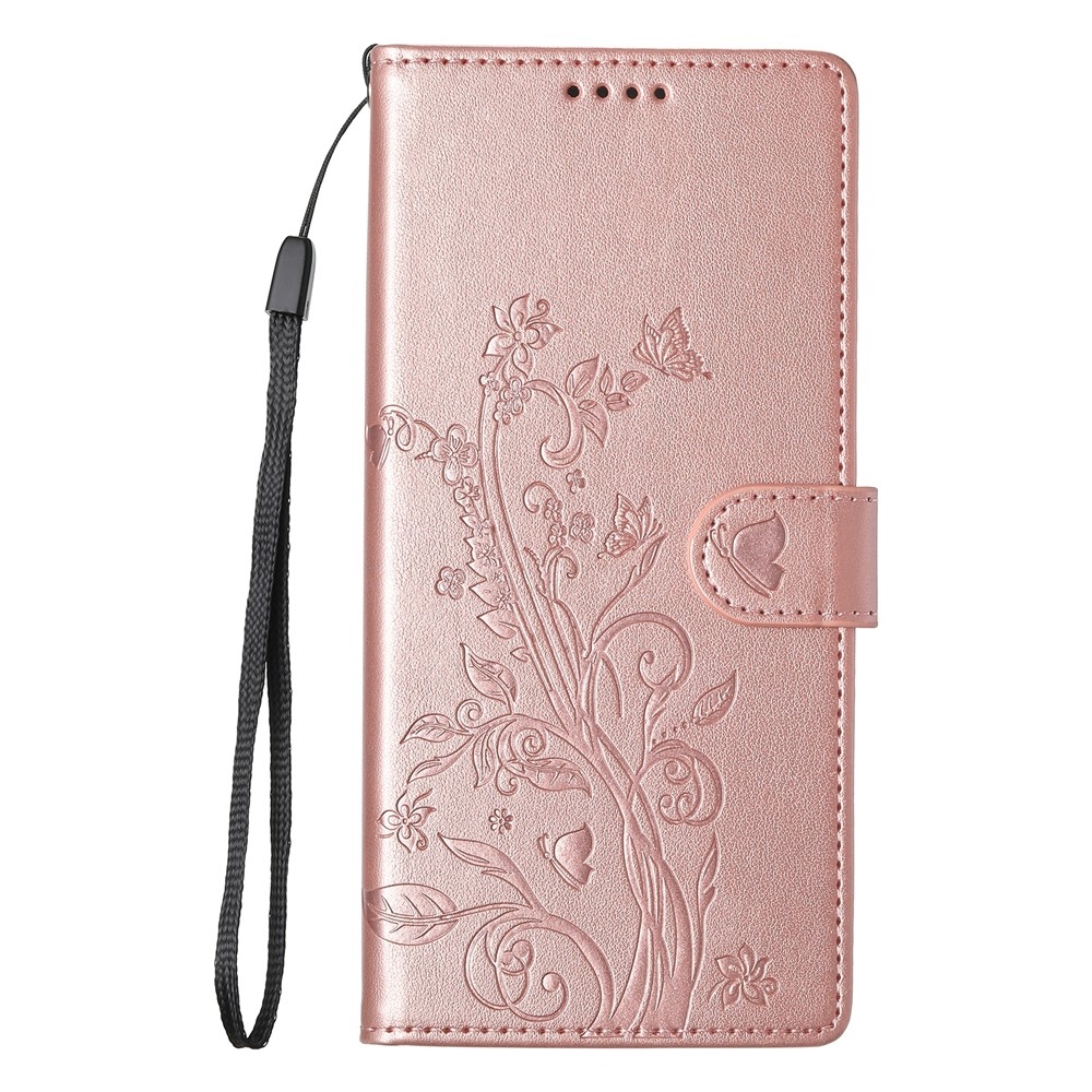 Flowers knížkové pouzdro na Realme 16 5G - růžovozlaté