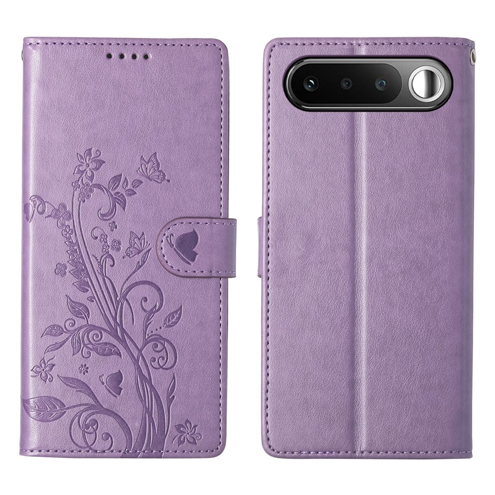 Flowers knížkové pouzdro na Realme 16 5G - světlefialové