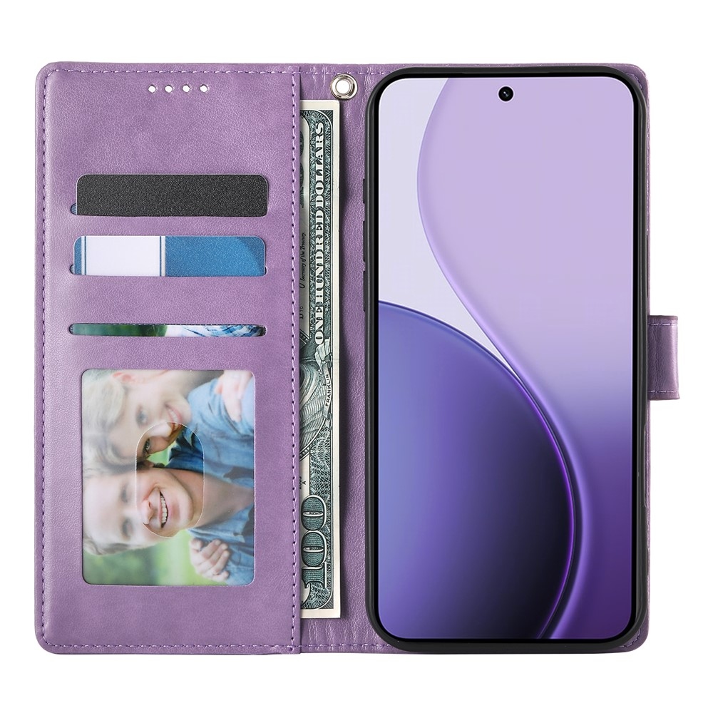 Flowers knížkové pouzdro na Realme 16 5G - světlefialové