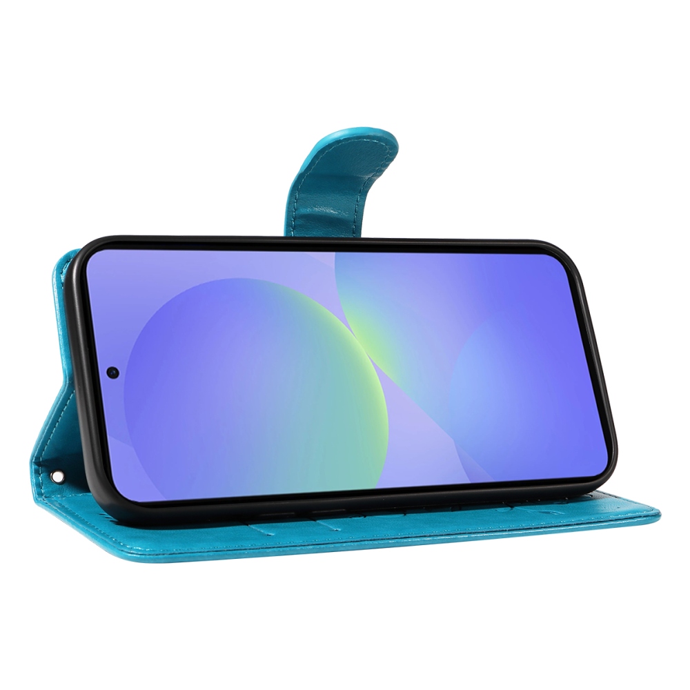 Flowers knížkové pouzdro na Samsung Galaxy A37 5G - modré