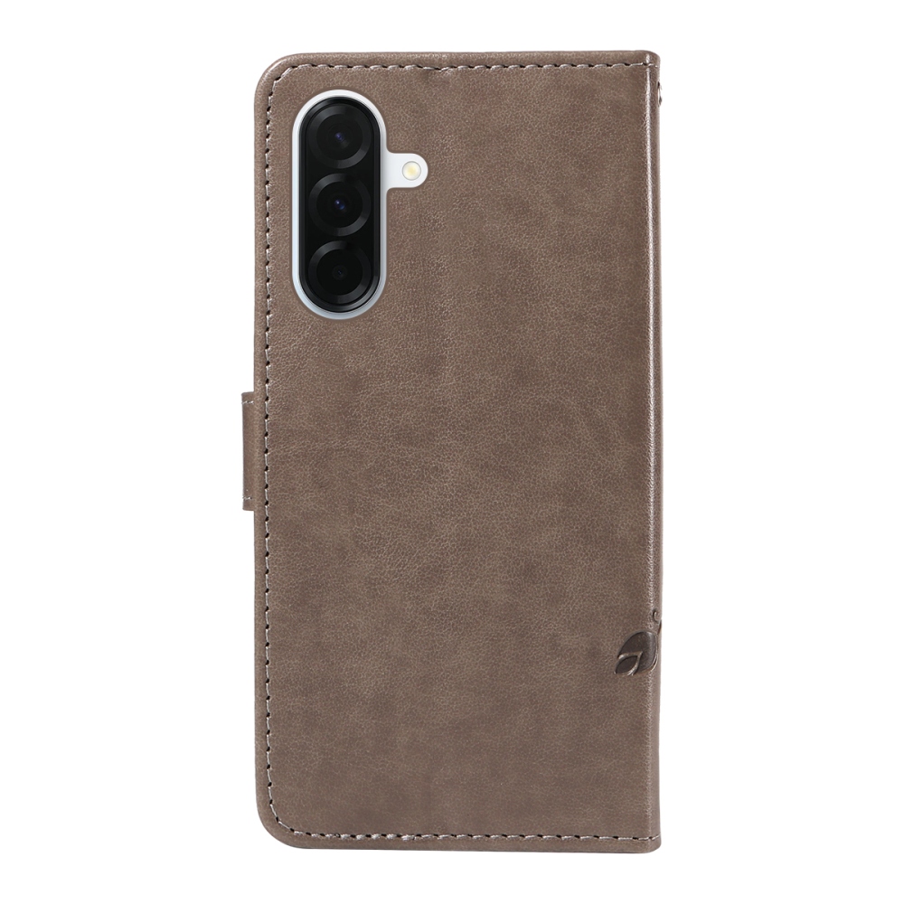 Flowers knížkové pouzdro na Samsung Galaxy A37 5G - šedé