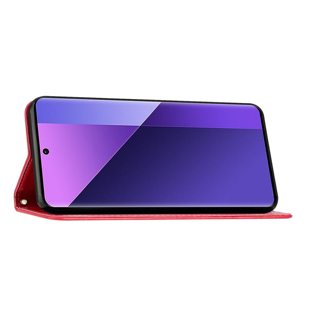 Flowers knížkové pouzdro na Samsung Galaxy A57 5G - červené