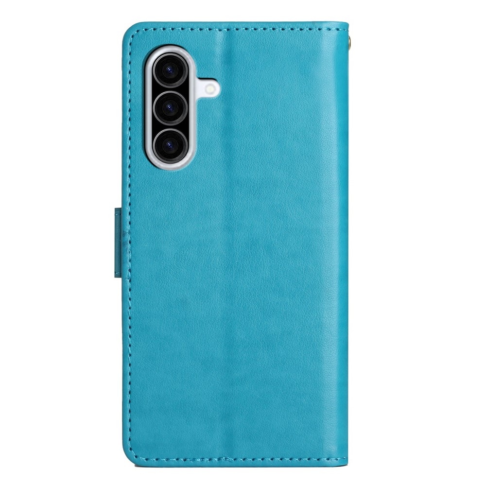 Flowers knížkové pouzdro na Samsung Galaxy A57 5G - modré