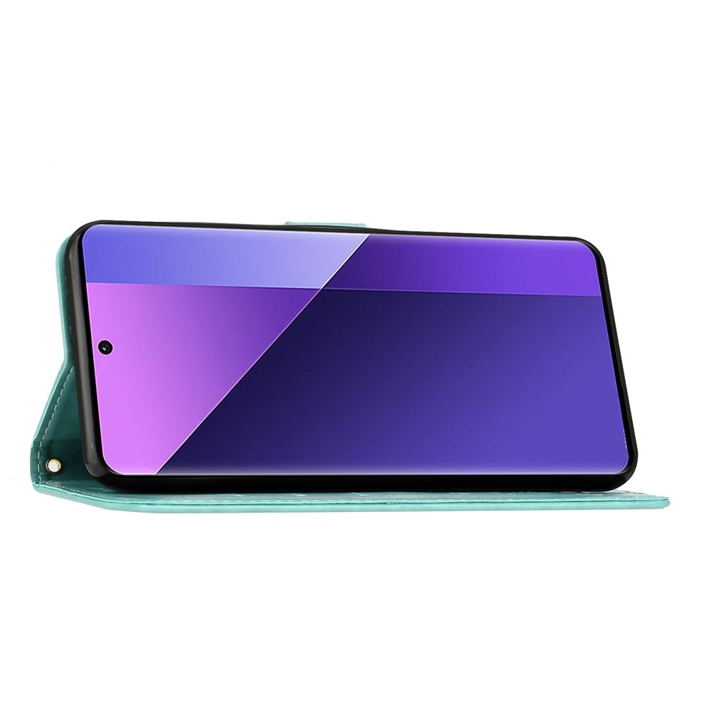 Flowers knížkové pouzdro na Samsung Galaxy A57 5G - modrozelené