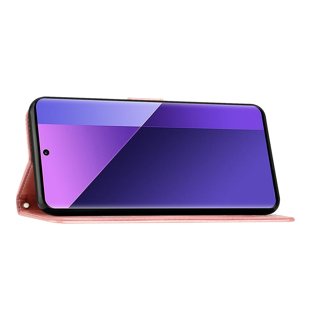 Flowers knížkové pouzdro na Samsung Galaxy A57 5G - růžovozlaté