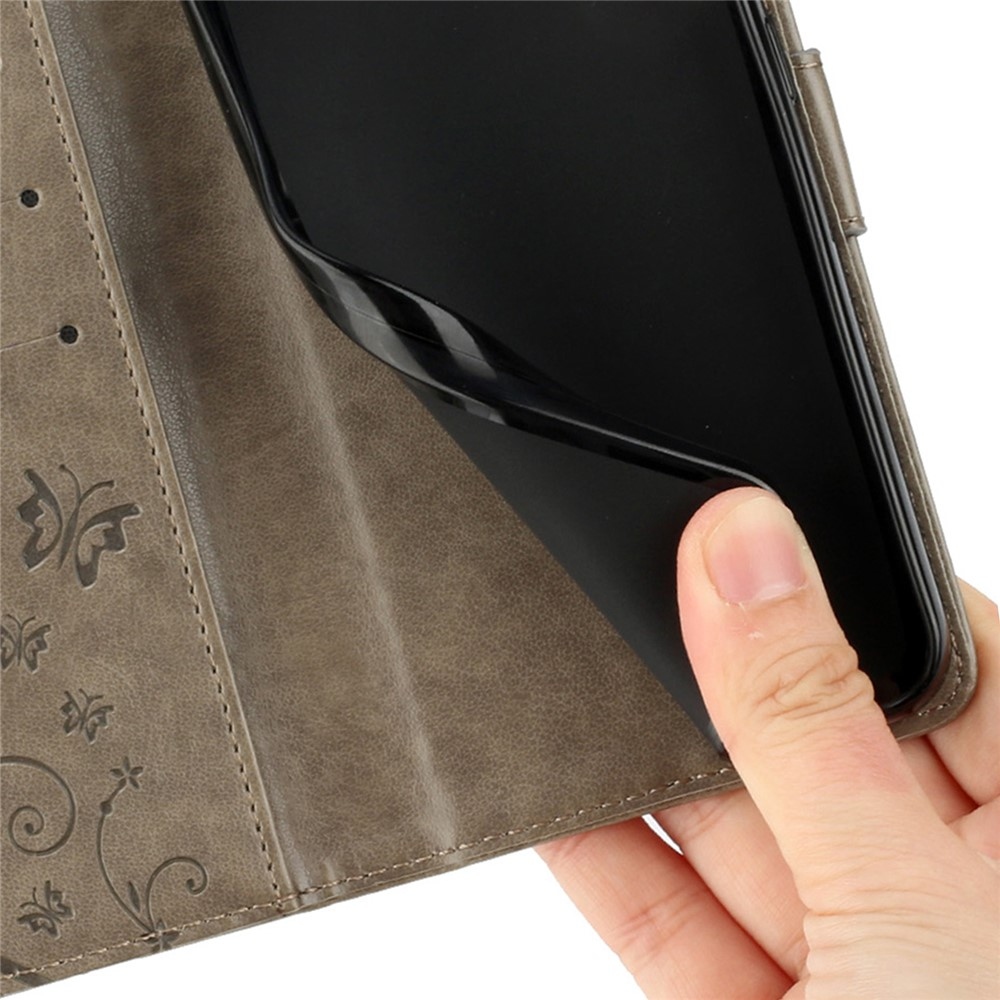 Flowers knížkové pouzdro na Samsung Galaxy A57 5G - šedé