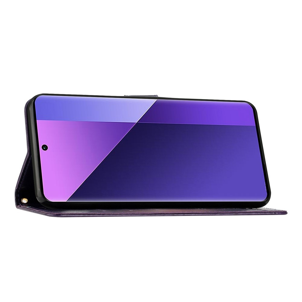 Flowers knížkové pouzdro na Samsung Galaxy A57 5G - tmavěfialové