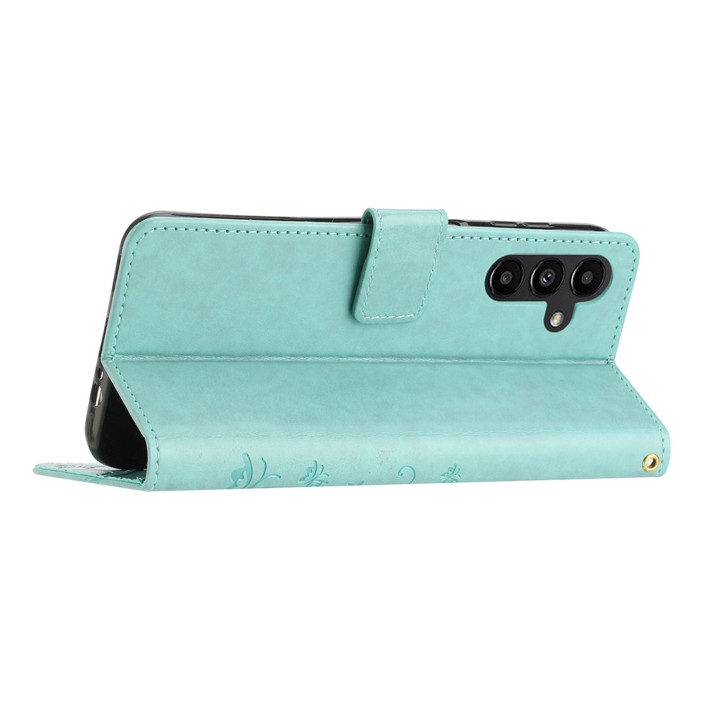 Flowers knížkové pouzdro na Samsung Galaxy S26+ - modrozelené