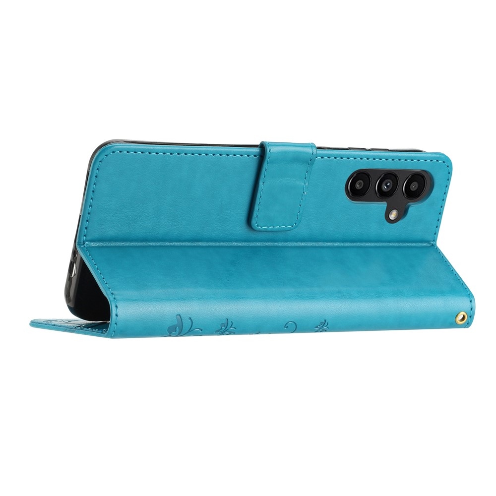 Flowers knížkové pouzdro na Samsung Galaxy S26/S26 Pro - modré