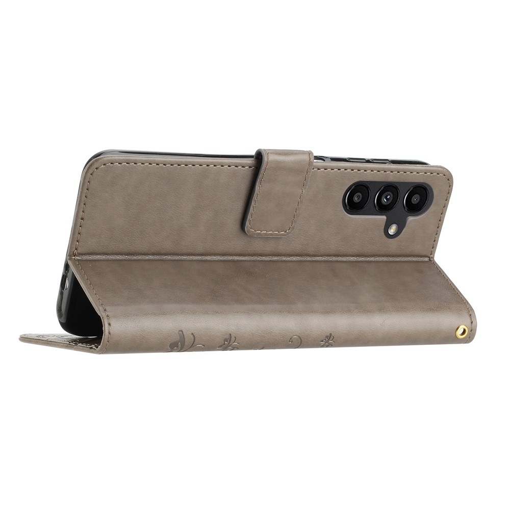 Flowers knížkové pouzdro na Samsung Galaxy S26+ - šedé