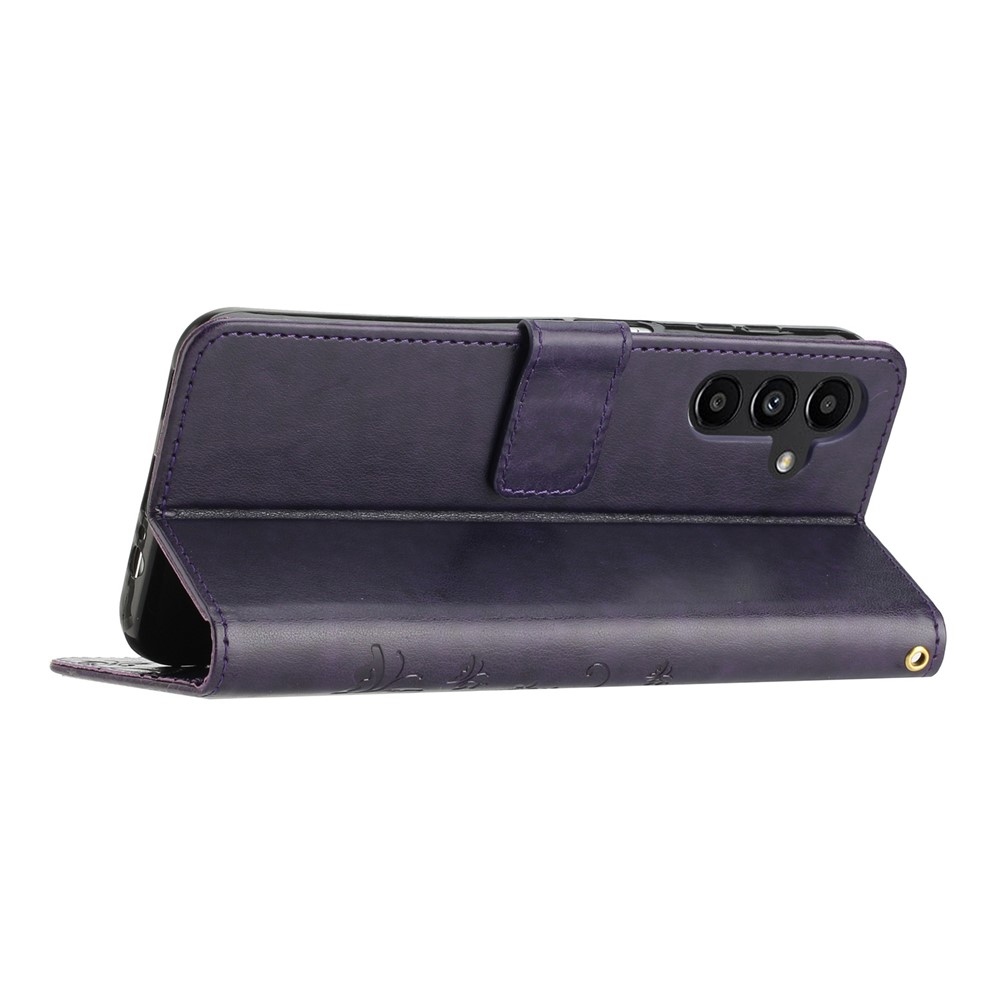 Flowers knížkové pouzdro na Samsung Galaxy S26+ - tmavěfialové