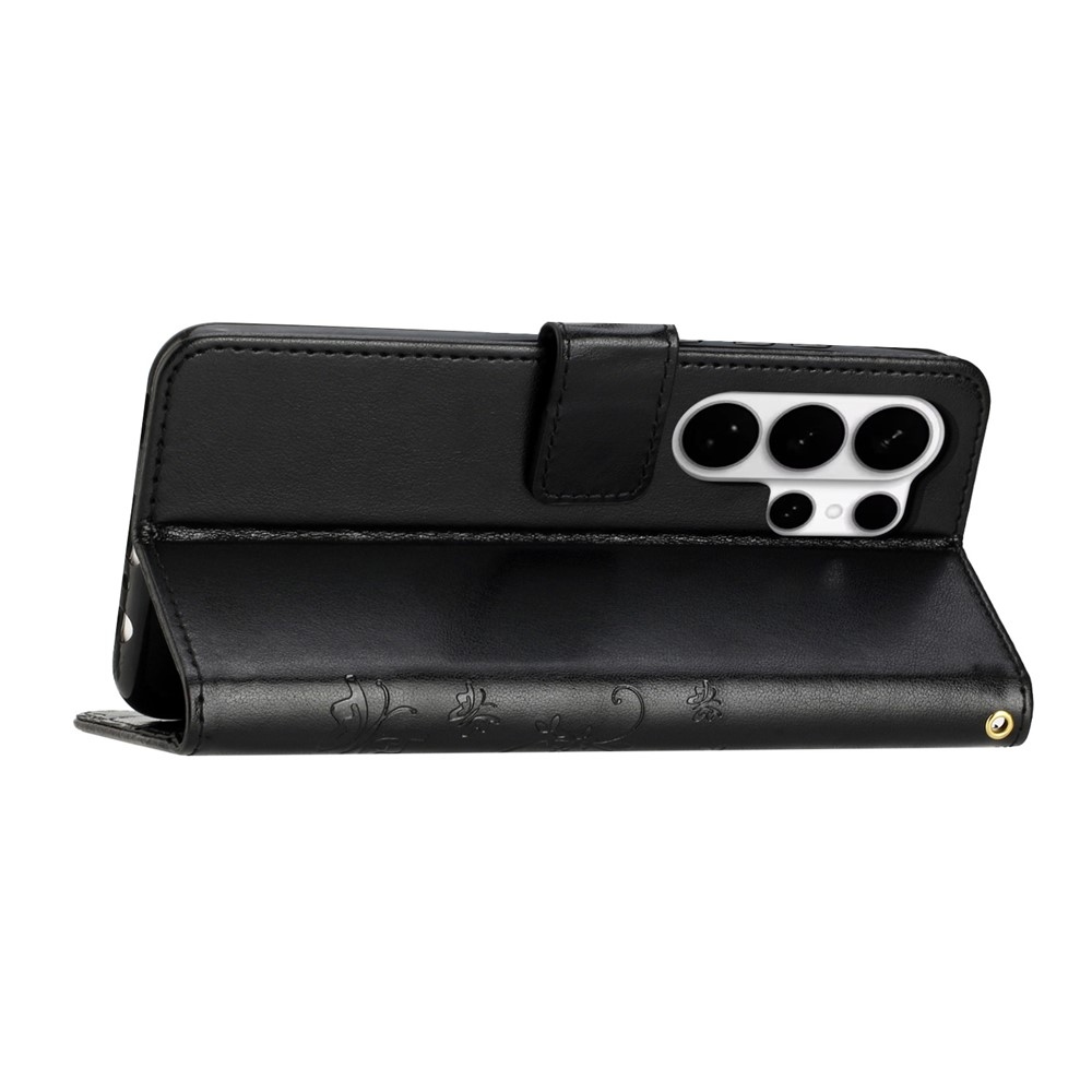 Flowers knížkové pouzdro na Samsung Galaxy S26 Ultra - černé