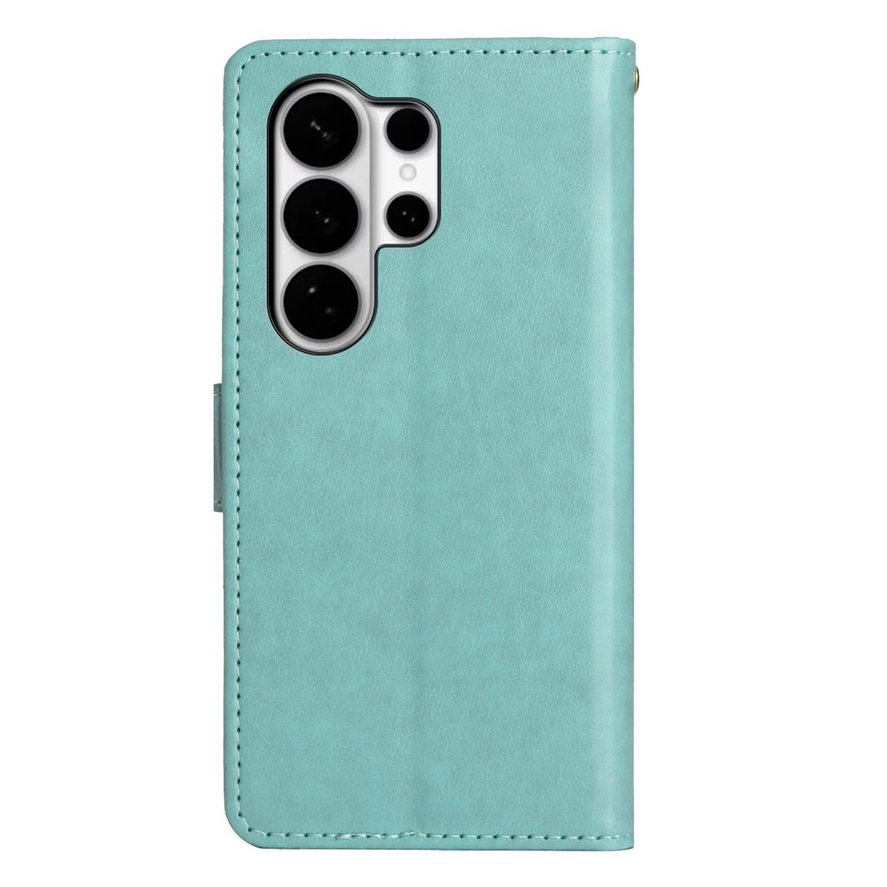 Flowers knížkové pouzdro na Samsung Galaxy S26 Ultra - modrozelené