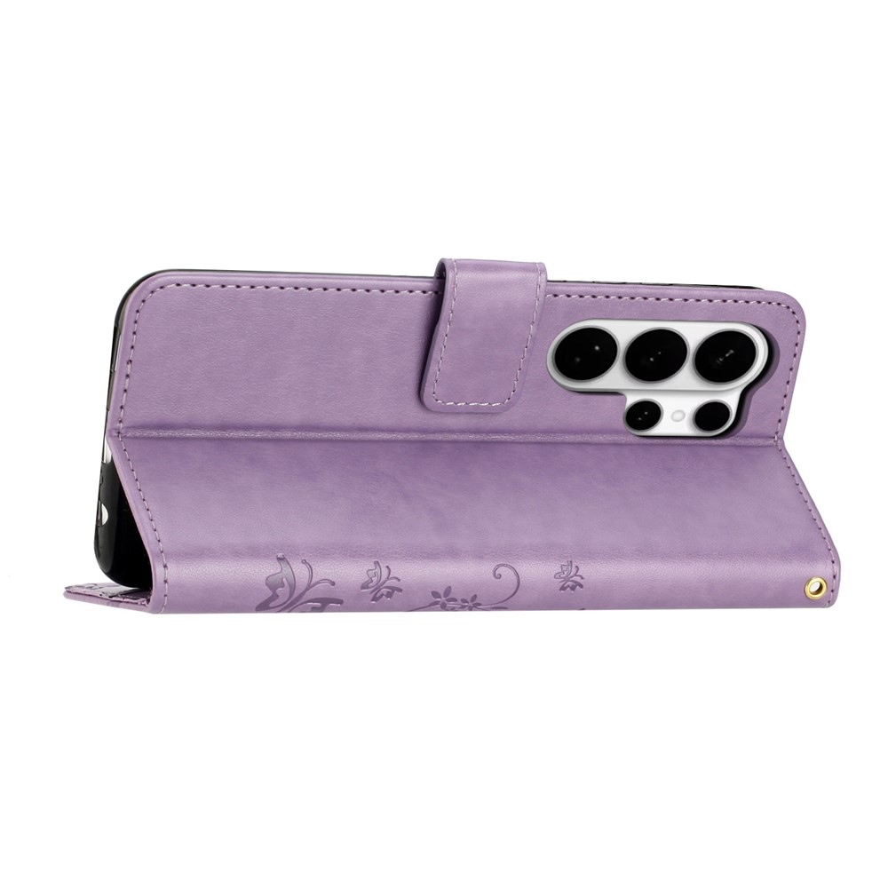 Flowers knížkové pouzdro na Samsung Galaxy S26 Ultra - světlefialové