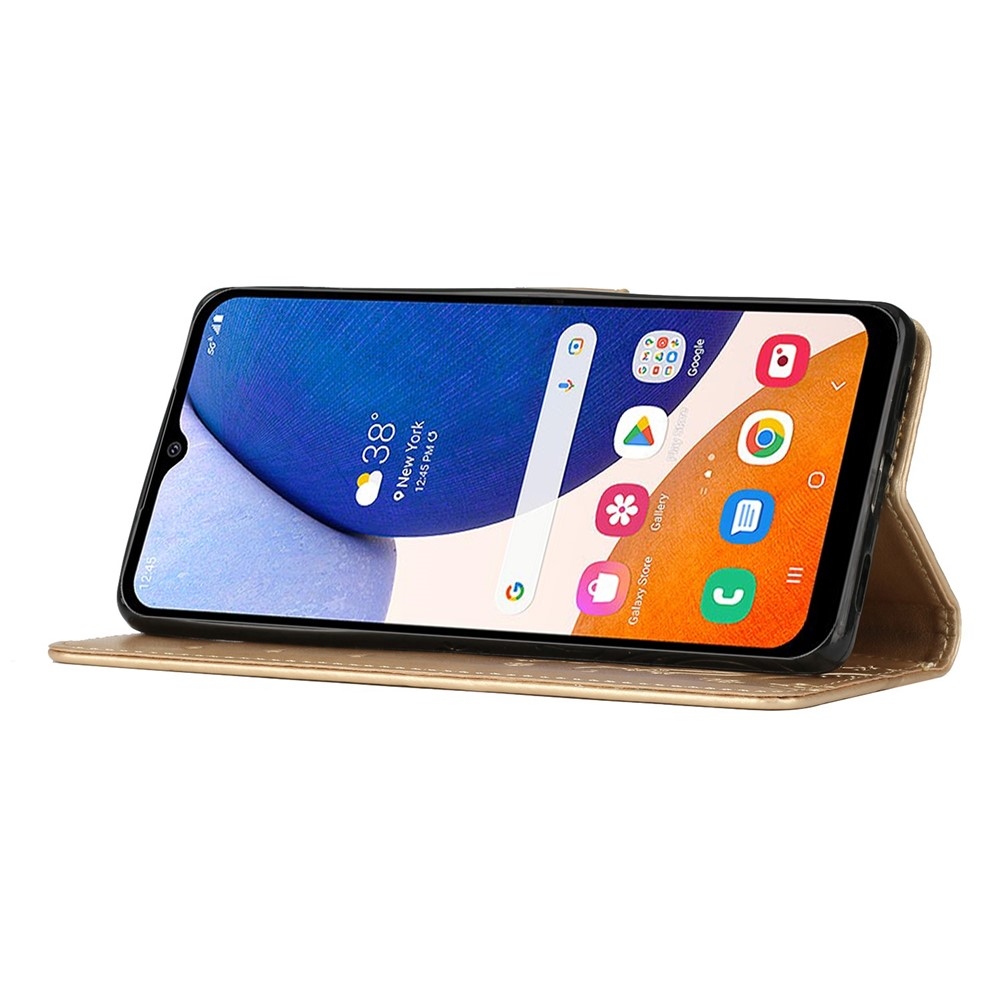 Flowers knížkové pouzdro na Samsung Galaxy S26+ - zlaté