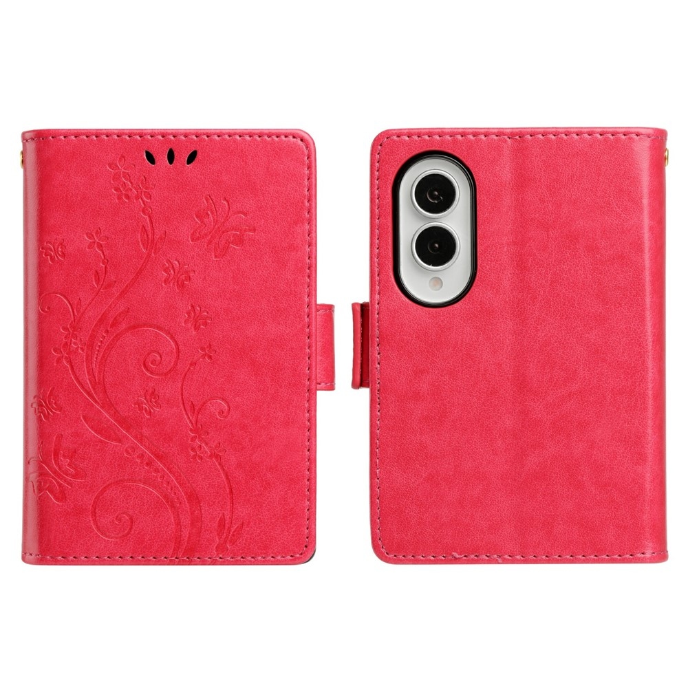 Flowers knížkové pouzdro na Samsung Galaxy Z Fold8 5G - červené