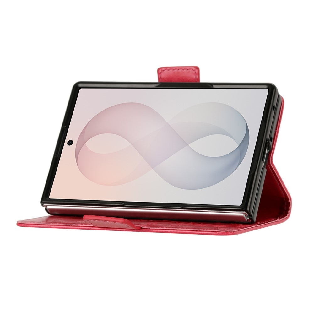 Flowers knížkové pouzdro na Samsung Galaxy Z Fold8 5G - červené