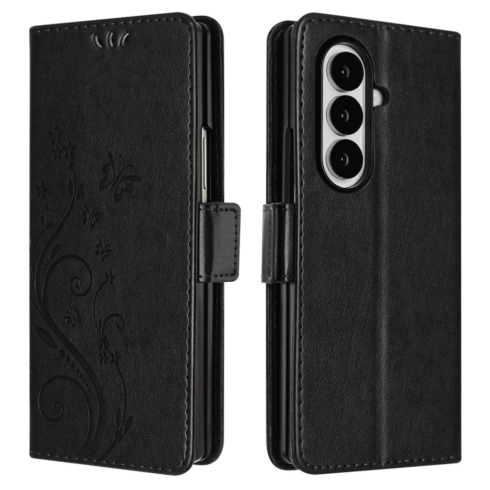 Flowers knížkové pouzdro na Samsung Galaxy Z Fold8 Ultra 5G - černé
