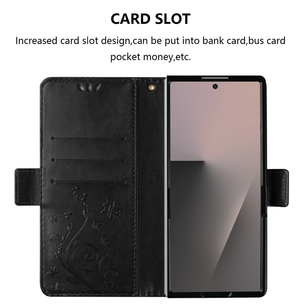 Flowers knížkové pouzdro na Samsung Galaxy Z Fold8 Ultra 5G - černé