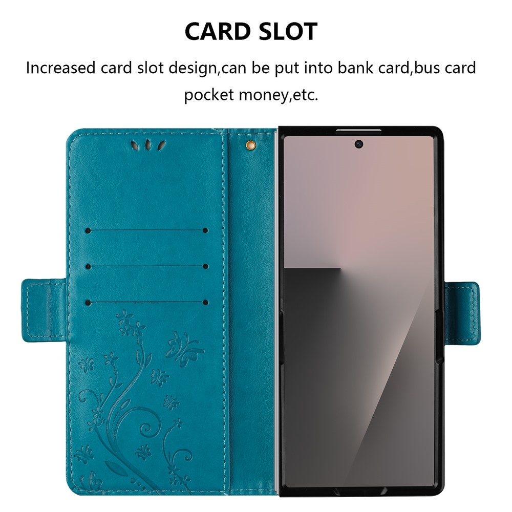 Flowers knížkové pouzdro na Samsung Galaxy Z Fold8 Ultra 5G - modré