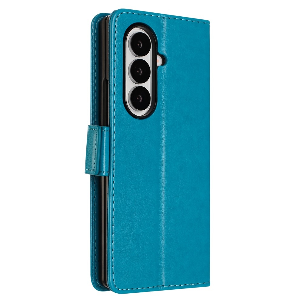 Flowers knížkové pouzdro na Samsung Galaxy Z Fold8 Ultra 5G - modré
